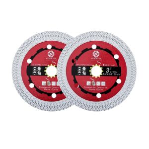 Disque Diamant Carrelage-2 pièces 75mm x 10mm Lame Scie Diamant pour Porcelaine Céramique Carrelage Marbre Granit Quartz avec X Mesh Jante - Neuf