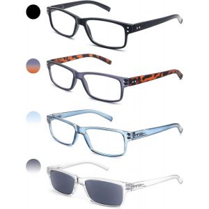 Un Paquet De 4 Lunettes De Lecture Pour Homme Et Femme Lunettes Loupe Leger Durable Branches A Ressort Confortable De Couleurs Melangees - Neuf