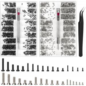 KAL-Lot De 2 Boîtes De Réparation De Micro Vis Pour Lunettes De Soleil, Petites Vis Avec Tournevis, Kit D'Outils De Réparation Pour Lunettes, Montres, Ordinateur Portable - Neuf