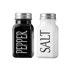 Ensemble De 2 Sali&egrave;res Et Poivri&egrave;res Avec Couvercles En Acier Inoxydable - Neuf