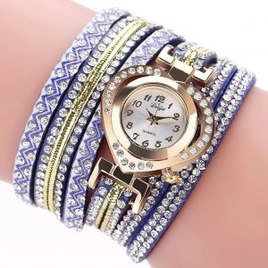 Duoya Femmes Belle Glands Alliage D&eacute;coration Bracelet Montre-Bracelet Robe Montre &Agrave; Quartz (Bleu Royal) - Neuf