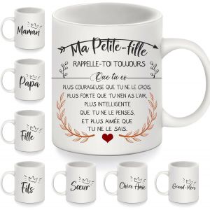 Eryi-Rappelle-Toi Toujours Que Tu Es Plus Courageuse - Mug Pour La Petite Fille De Grand-Mère Et Grand-Père - Tasse À Café D'inspiration - Cadeau D'anniversaire Et De Noël - Neuf