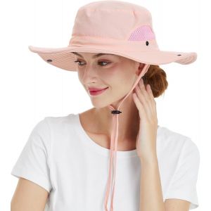 Chapeau Homme Soleil Été Chapeaux De Randonnée Femme Anti Uv Parasol Aventurier Safari Chapeau De Brousse Militaire Paille Cowboy Boonie Hat Peche.[Z1251] - Neuf