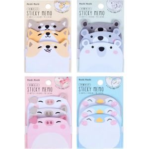 4 Blocs Notes Autocollantes Feuilles Notes Adhésives en Forme Animaux Ensemble de Notes Autocollantes Sticky Notes pour Bureau (180 pages) - Neuf