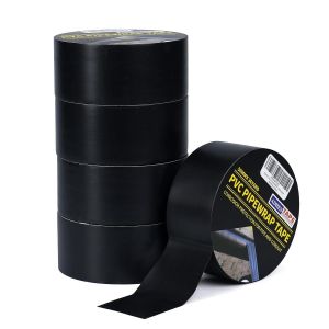 Ruban Adhésif PVC Noir Contre La Corrosion,Ruban Adhésif étanche,Protection De Tuyau Conduite D'eau Souterraine,50 mm x 33 m,5rouleau - Neuf