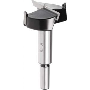 M&egrave;che Forstner Bois Pour D&eacute;fonceuse Forets 48mm Tungst&egrave;ne Carbure Bois Ouvre-tari&egrave;re Travail Bois Charni&egrave;re Trou Forage Al&eacute;sage M&egrave;che Coupeur Noir Argent&eacute; - Neuf