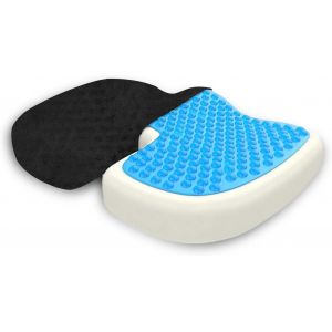 Ulteronixshop-Coussin Coccyx Anti escarre fessier avec Gel Respirant, Coussin de si&egrave;ge orthop&eacute;dique Ergonomique m&eacute;moire de Forme pour Soulager Douleurs Dos, Hanches et Coccyx, pour Fauteuil Bureau, V - Neuf