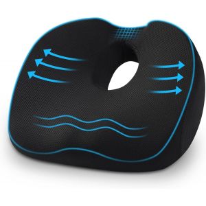Ulteronixshop-Coussin Coccyx Orthop&eacute;dique &iquest; Coussin Anti Escarres Fessier Ergonomique en Mousse &agrave; M&eacute;moire de Forme, avec Ouverture en U, Soulagement du Coccyx &iquest; Id&eacute;al comme Voiture pour Bureau et Con - Neuf