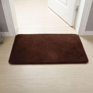 KAL-Tapis De Bain Antidérapant, Absorbant Tapis De Salle De Bain Moelleux En Microfibre, Extra Epais Tapis De Douche Pour Toilettes, Chambre Marron 3 40 X 60 Cm - Neuf