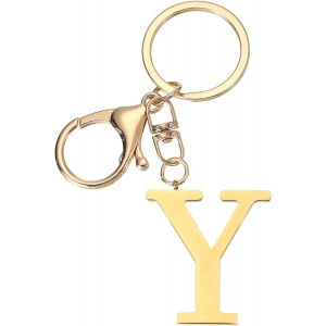 KAL-Porte-Cl&eacute;s Avec Lettre Initiale, Lettre De A &Agrave; Z, Porte-Cl&eacute;s Mignon En M&eacute;tal Pour Sacs &Agrave; Main - Neuf