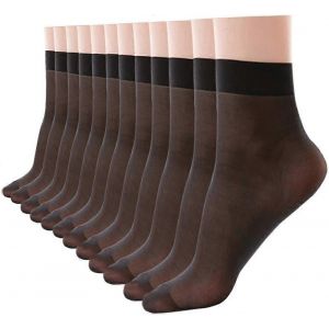 10 Pack Chaussettes En Nylon Femme Cheville Haut Collant Sheer - Neuf