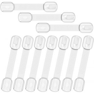 Verrouillage De Sécurité Pour Enfants Sur Les Portes De Placard, [Pack 10] Bébé, Verrous De Sécurité Aucun Outil N'est Nécessaire, Le Bébé Et L'enfant De Verrous De Sécurité Sur Les Portes De Placard - Neuf
