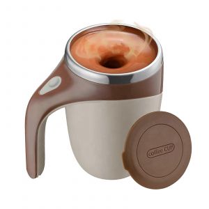 Tasse &Agrave; M&eacute;lange Automatique De 380 Ml Avec Couvercle Tasse &Agrave; Caf&eacute; &Agrave; Agitation Magn&eacute;tique Automatique Tasse &Agrave; Caf&eacute; &Eacute;lectrique En Acier Inoxydable &Agrave; M&eacute;lange Automatique Pour Le Caf&eacute; Au Lait Cacao Hot Ch - Neuf