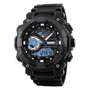 Montre Num&eacute;rique &Agrave; Quartz Chronographe Led, &Eacute;tanche Jusqu'&agrave; 50 M, Double Affichage, Pour Homme - Neuf