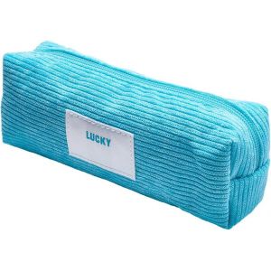 KAL-Petite Trousse &Agrave; Crayons En Velours C&ocirc;tel&eacute; Pour &Eacute;tudiant Trousse De Maquillage Trousse De Toilette Porte Coiffure Organisateur Sacs De Rangement Portables &Agrave; Fermeture &Eacute;clair Fournitures - Neuf