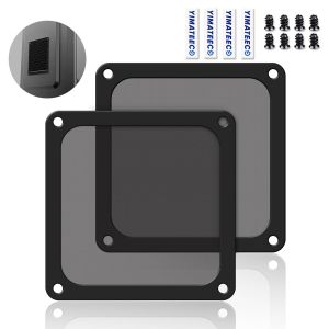 Filtre Poussi&egrave;re 120mm Magn&eacute;tique Filtre Ventilateur en Maille Grille de Protection pour Bo&icirc;tier d'Ordinateur Dissipateur Refroidisseur (NYLON, 120 * 120mm, 2 Pi&egrave;ces, Noir) - Neuf