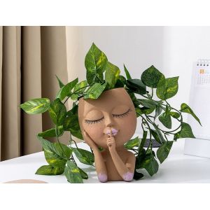 Pot De Fleurs En R&eacute;sine Avec Trou De Drainage Pour Plantes Succulentes Et Cactus - Neuf