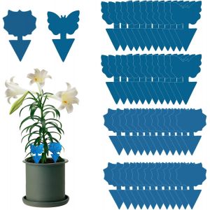 ChenQuanSarl-48 Pièces Bleus Mouche Piège Double Face, Pièges À Insectes, Pièges Adhésifs Sans Insecticide Pour Lutter Contre Les Parasites Des Plantes D'Intérieur - Neuf