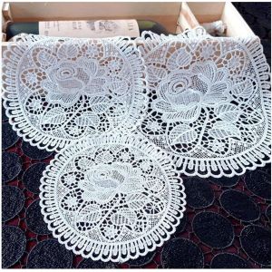 Sjzg-Lot De 2 Sets De Table Ronds Brod&eacute;s - Blanc - Dessous De Verre Creux En Dentelle Vintage Faits &Agrave; La Main - Napperons En Dentelle Pour Banquet, Salle &Agrave; Manger, Cuisine - D&eacute;coration 1# 20 Cm - Neuf