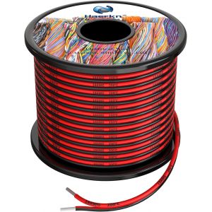 Silicone Electrical Wires 2x0.8mm&sup2; 18awg 2x20 Meters Cable Tinned Copper Wire Stranded High Temperature Resistant - Neuf