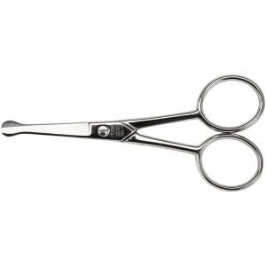 Ciseaux Professionnels Pour Homme En Acier Tremp&eacute; | 10 Cm | Id&eacute;al Pour Les Poils Des Sourcils, Du Nez Ou Des Oreilles | Ciseaux Avec Lame Incurv&eacute;e Et Pointes De S&eacute;curit&eacute; | Qualit&eacute; - Neuf