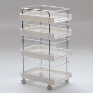 1/6 Armoire De Poup&eacute;e Chariot De Meubles Miniature Chariot De Nourriture &Eacute;tag&egrave;re De No&euml;l Blanc - Neuf