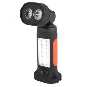 HJLIAN Lampe torche LED portable d'urgence rotative pour interieur et exterieur avec support magnetique - Neuf