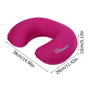 Coussin Gonflable Leger Et Portable En Forme De U Pour Le Cou Et Le Voyage (Violet) - Neuf