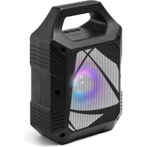 lbgwp60-Speaker Party Mini | Mini Haut-Parleur Bluetooth Portable Avec Lumière Led Multicolor - 5 Watts Puissance - Connexion Bluetooth, Clé Usb, Carte Micro Sd, Câble Aux - Autonomie 7H ¿ Noir - Neuf