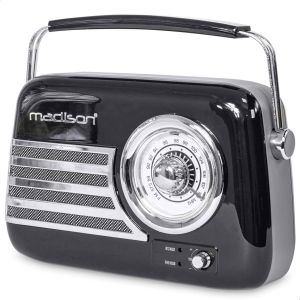 - Freesound-Vr40P - Radio Vintage De 30W Sur Batterie Longue Autonomie Avec Bluetooth, Usb Et Fm - Rose - Neuf