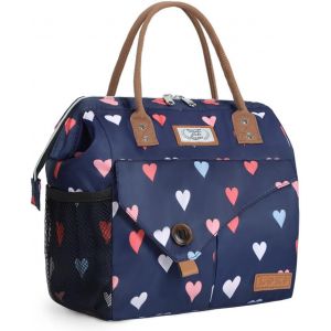 Kalanka-Sac Isotherme Repas 10l | Glaciere Souple Isotherme &Eacute;tanch&eacute;it&eacute; Et Imperm&eacute;abilit&eacute; - Sac Repas Tendance - Sac Lunch Box &Agrave; Grande Ouverture - Travail L'&eacute;cole Voyage - Coeur - Neuf