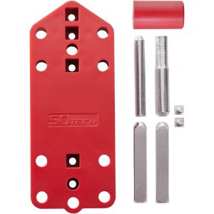 TRAHOO-Gabarit de perçage pour poignées de porte avec garniture de rosace (avec 72 mm, 78 mm, 92 mm de distance) pour toutes les portes avec serrure à garniture, cylindre profilé, WC et serrure - Neuf