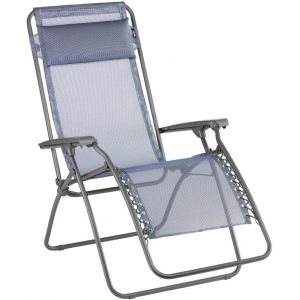 Ulteronixshop-Mobilier - Fauteuil Relax Z&eacute;ro Gravit&eacute; Rt 2 - Chaise Longue Pliante Terrasse Et Jardin - Toile Batyline R&eacute;sistante - Transat Multiposition, Tout Confort, Fabriqu&eacute; En France - Bleu Ocean - Neuf