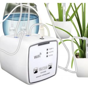 Ulteronixshop-Syst&egrave;me d'arrosage automatique DIY, Contr&ocirc;leur de pompe double WIFI, Kit D'arrosage Goutte &agrave; Goutte Automatique avec 15m Tuyau, Contr&ocirc;le &agrave; APP du Mode d'arrosage pour Arrosage Plante Va - Neuf
