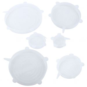 Hjlian Couvercles En Silicone Pour Conserver La Fraicheur, Six Pieces, Accessoires De Cuisine, Bleu - Neuf