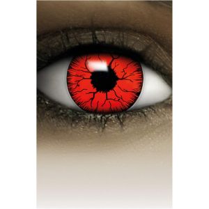 Kalanka-Lentilles De Contact Color&eacute;es Pour Halloween, Lentilles &Agrave; Motif Doux Pour D&eacute;guisement, Usage Unique - Sans Correction,2pcs 1 Paire - D&eacute;guisement En Diable - Rouge - Neuf