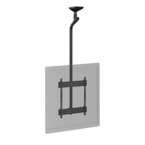 Support TV plafond 1 &eacute;cran mode portrait 65''- 75'' Hauteur 225 cm noir - Neuf