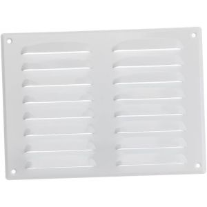 KALANKA-260x190mm Grille de Ventilation avec Moustiquaire - Grilles d'aération en Métal - Acier, Blanc - Neuf