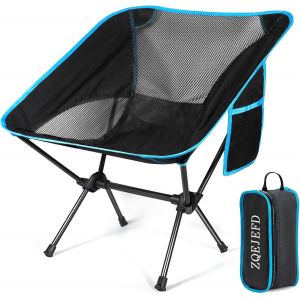Eryi-Chaise De Camping Pliable, Chaise Pliante Portable Légère Avec Sac De Transport, Charge Maximale 120kg, Ultra Légère Chaise De Plage Pliable Pour Les Voyages, Randonnée, Camping, Pique-Nique - Neuf