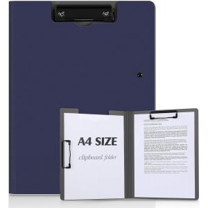 Eryi-Porte Bloc A4 En Plastique Avec Couvercle Porte Document Plastique Support Feuille Clipboard,Avec Pince En Métal Pour Bureau/École/Accueil - Neuf