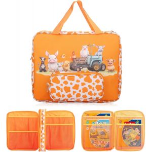 Double Poche Tiptoi Plus Pour Livres,Stylos,C&acirc;bles Et Accessoires-Espace Pour 5 &Agrave; 10 Kits De D&eacute;marrage-Organiseur De &Eacute;tuis De Protection-Tablette Pour Enfants - Neuf