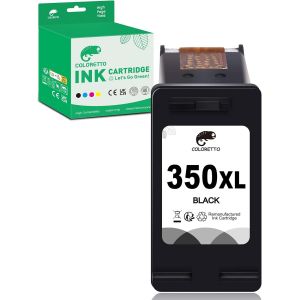 350XL Cartouches d'encre Remanufactur&eacute;es pour HP Cartouche 350 351 XL DeskJet D4260 D4360 D4280 PhotoSmart C4210 C4270 C4280 C4380 C4385 OfficeJet J5780 J5730 J6410 J5740 Imprimante Noir - Neuf