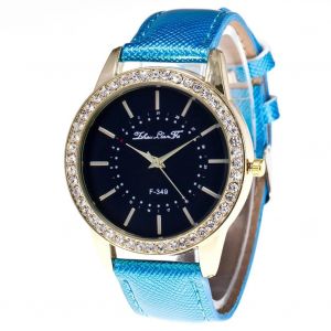 Zhoulianfa Mode Femmes Métal Quartz Mouvement Montre Bande Réglable Accessoire (Bleu) - Neuf