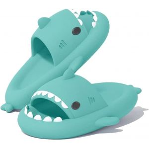 Kalanka-Claquettes De Requin Femme Homme Été Chaussons De Piscine Et Plage Pantoufles Antidérapant Shark Cloud Slippers Semelles Épaisses Intérieur Et Extérieur - Neuf