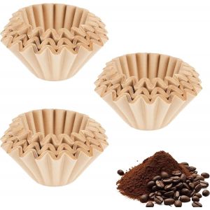 CHAAS-150 Pcs Papier Filtre a Corbeille, Filtre à Café en Papiers, 45/155 mm Filtre en Papier pour Machine à Café Cafetières Maison Bureau - Neuf