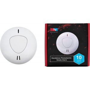 JGD-D&eacute;tecteur de Fum&eacute;e - Alarme Incendie avec 10 Ans d'Autonomie - Alarme de Fum&eacute;e - Alarme Maison - Id&eacute;al de Cuisine, Magasin, Bureau, Maison, Porte et Garage - Neuf