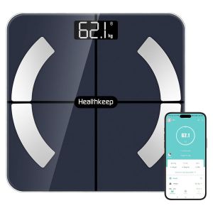 Balance P&egrave;se Personne, Balance Connect&eacute;e Bluetooth Imp&eacute;dancem&egrave;tre Pese Personnes Haute Pr&eacute;cision Avec 13 Analyses De La Composition Corporelle App Incluse, Capacit&eacute; 180Kg/400Lb, 28X28Cm - Neuf