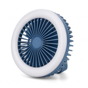 Bleu, 1 Mini Ventilateur USB Portable, Pliable, Multi-usages, Mousqueton, en plein air, Petite et Tranquille - Neuf