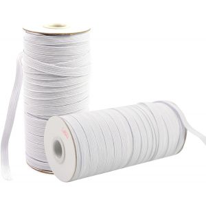 Tianyi-Bande Élastique De 9 Mm De Large À Coudre - 50 M - Blanc - Ruban En Tissu Pour La Maison - Tissu De Bricolage - Pantalon Pas Facile À Déformer - Neuf