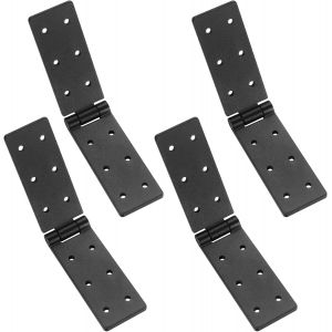 Lot de 4 charni&egrave;res de porte - Charni&egrave;res pliantes - En m&eacute;tal noir - Pour porte en bois, portes de jardin, portes de meubles, bo&icirc;tes &agrave; outils - Neuf